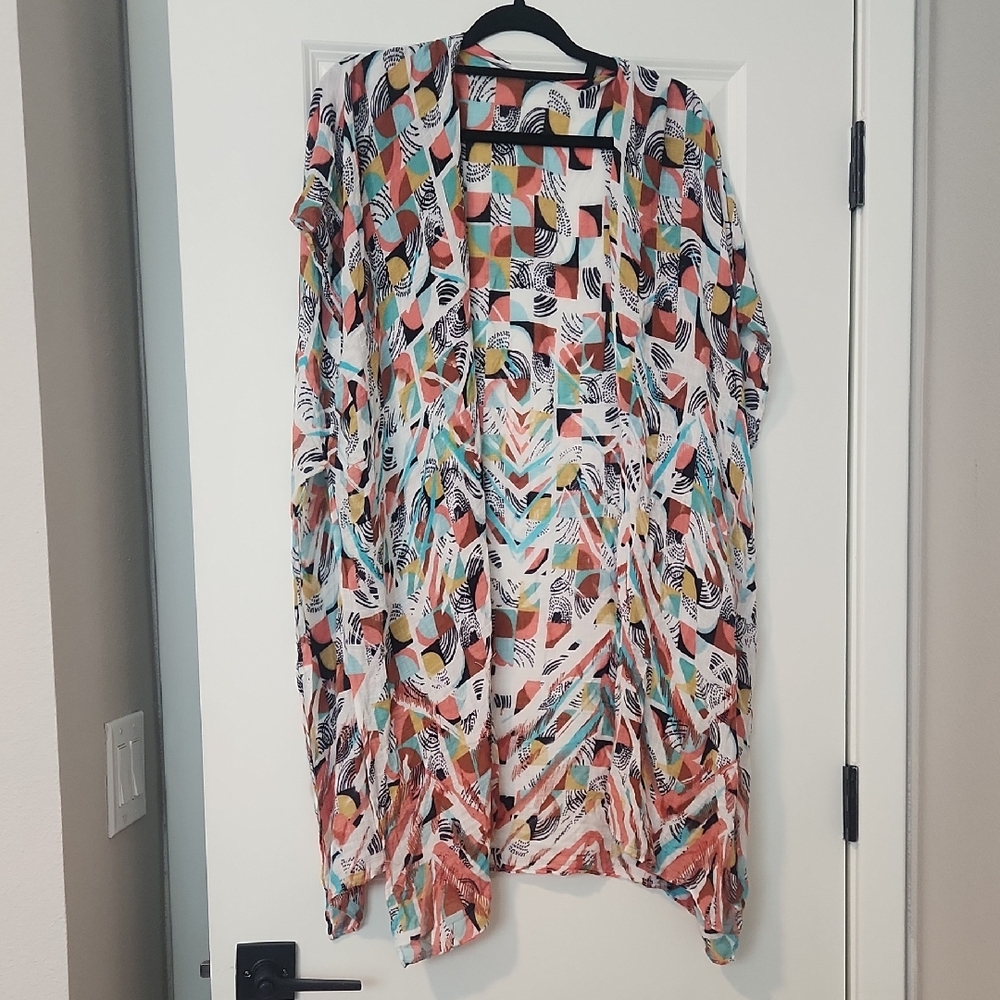 Colorful Patterned Women's Kimono Jacket